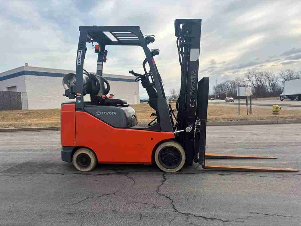 Forklift in outdoor yard